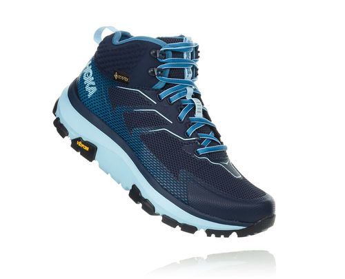 Hoka One One Dame Toa Gore-tex Fjellsko Svart Iris/Aquamarine Norge-27UMI